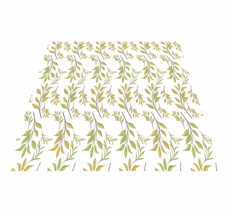 Vinyl teppich blumen üppiges grünes motiv - TenStickers