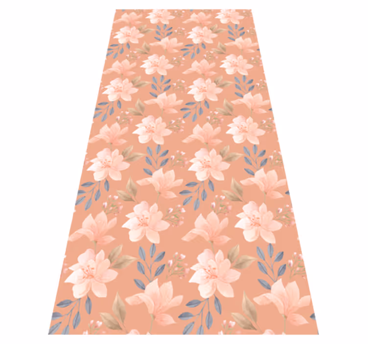Vinyl teppich blumen mit blütenmuster - TenStickers