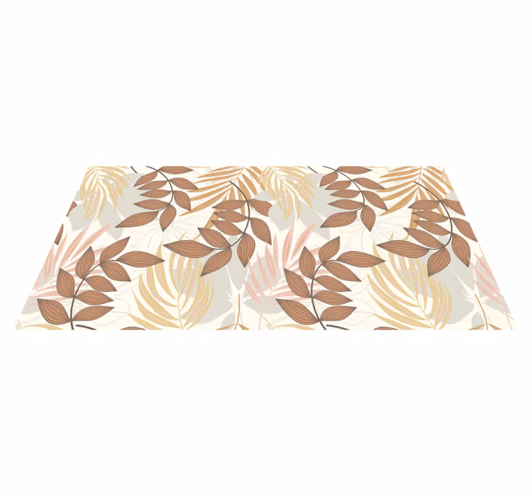 Vinyl teppich blumen mit eleganter blattinspiration - TenStickers