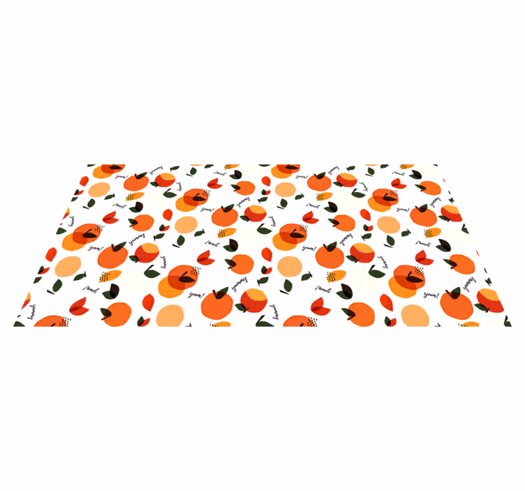 Vinyl teppich blumen inspiriert von früchten - TenStickers