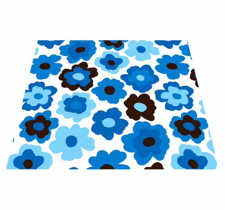 Vinyl teppich schlafzimmer blaue mohnblume - TenStickers