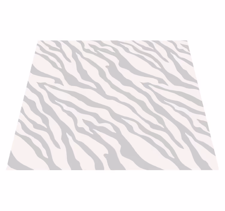 Vinyl teppich tiermuster in hellgrauem zebramuster - TenStickers