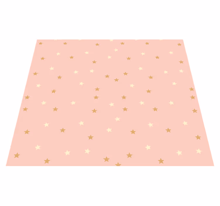 Vinyl teppich sterne mit kleinen goldenen sternen auf pink - TenStickers
