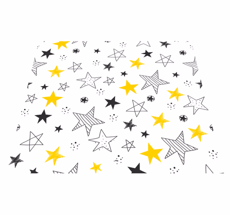 Vinyl teppich sterne im rock'n'roll design - TenStickers