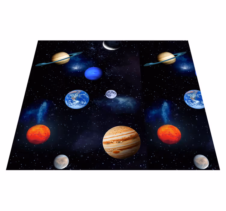 Vinyl teppich sterne kosmos weltraum planeten - TenStickers