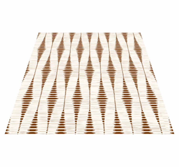 Vinyl teppich geometrisch schokoladenbraun rabaul ikat - TenStickers