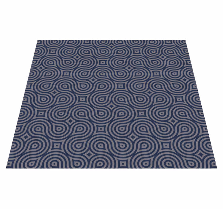 Vinyl teppich geometrisch blaue geometrische formen - TenStickers