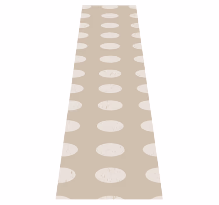 Vinyl teppich geometrisch mit weißem kreismuster - TenStickers