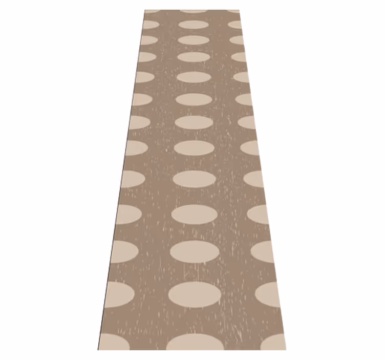 Vinyl teppich geometrisch braunes kreismuster - TenStickers