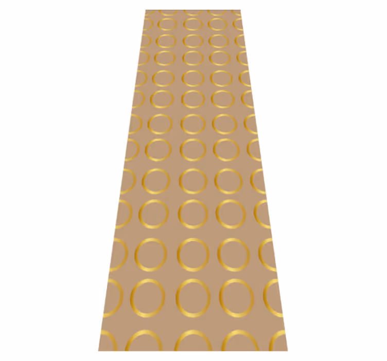 Vinyl teppich geometrisch goldene kreise - TenStickers