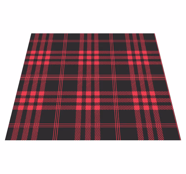 Vinyl teppich weihnachten im tartan muster - TenStickers