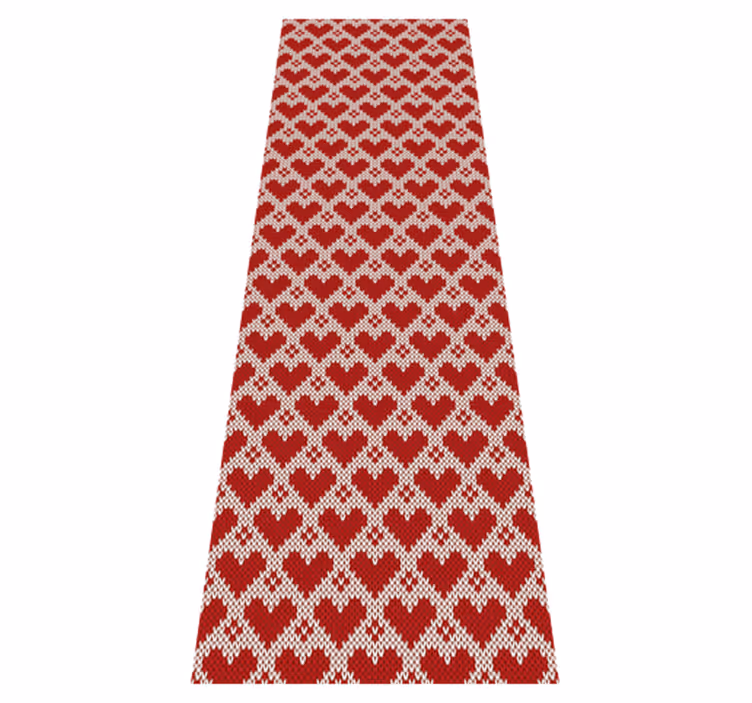 Vinyl teppich weihnachten mit strickpullover herzen muster - TenStickers
