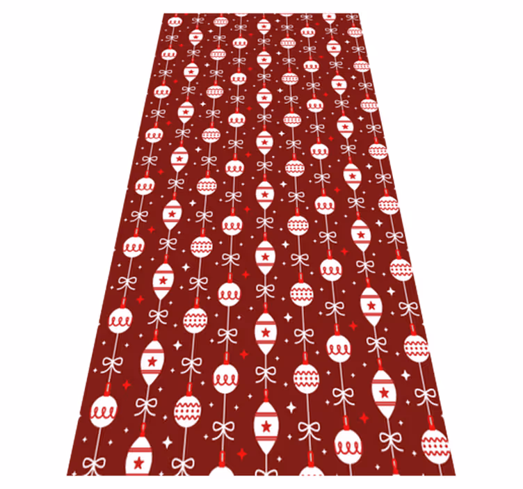 Vinyl teppich weihnachten mit weihnachtskugeln - TenStickers
