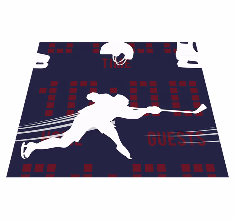 Vinyl teppich schlafzimmer eishockey spieler - TenStickers