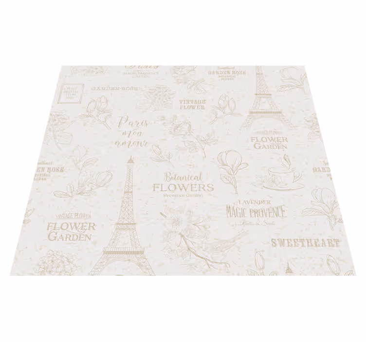 Vinyl teppich schlafzimmer im pariser stil - TenStickers