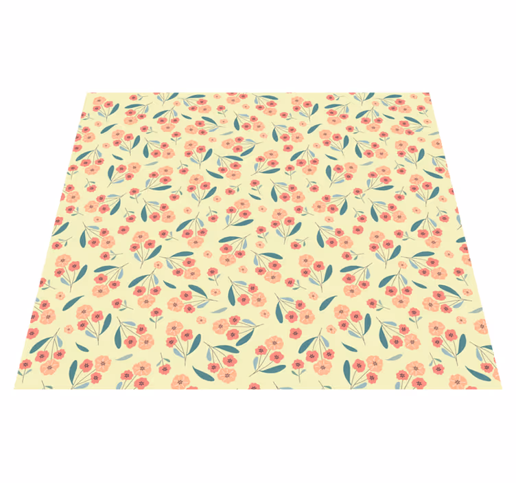 Vinyl teppich schlafzimmer mit rosenmuster - TenStickers