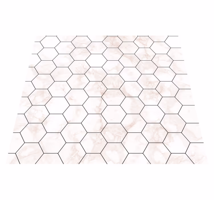 Vinyl teppich schlafzimmer marmorhexagonfliesen - TenStickers