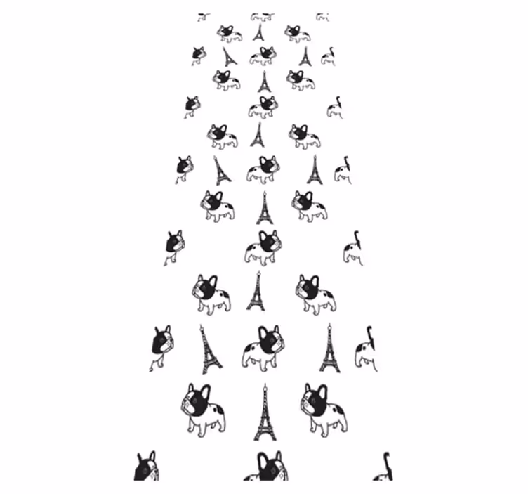 Vinyl teppich schlafzimmer französische bulldogge paris - TenStickers