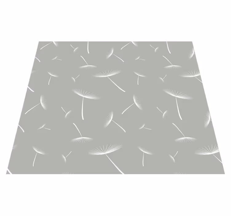 Vinyl teppich schlafzimmer in hellgrauem blumenmuster - TenStickers