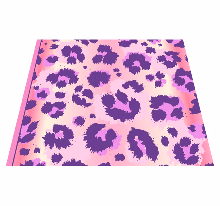 Vinyl teppich schlafzimmer pinkes leopardenfell - TenStickers