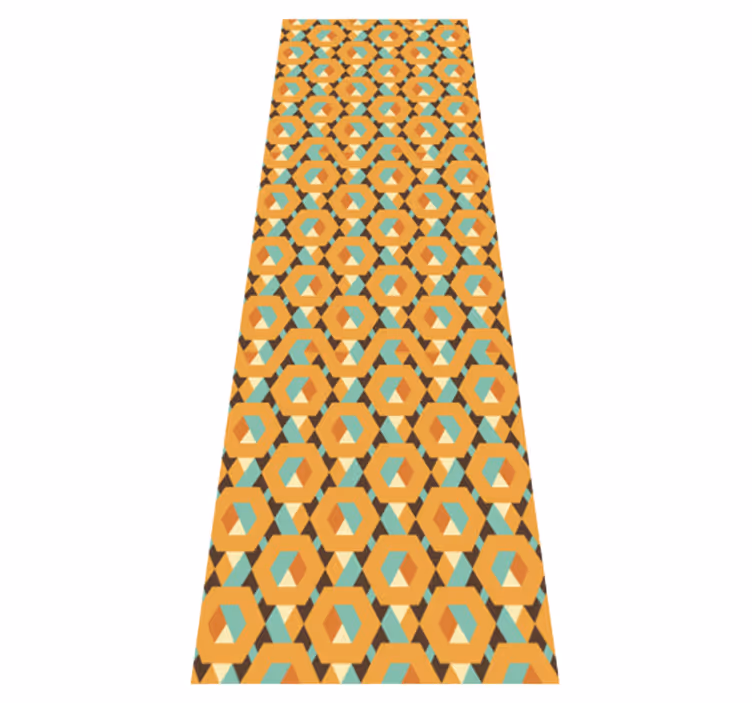 Vinyl teppich schlafzimmer mit geometrischen ruhigen formen - TenStickers