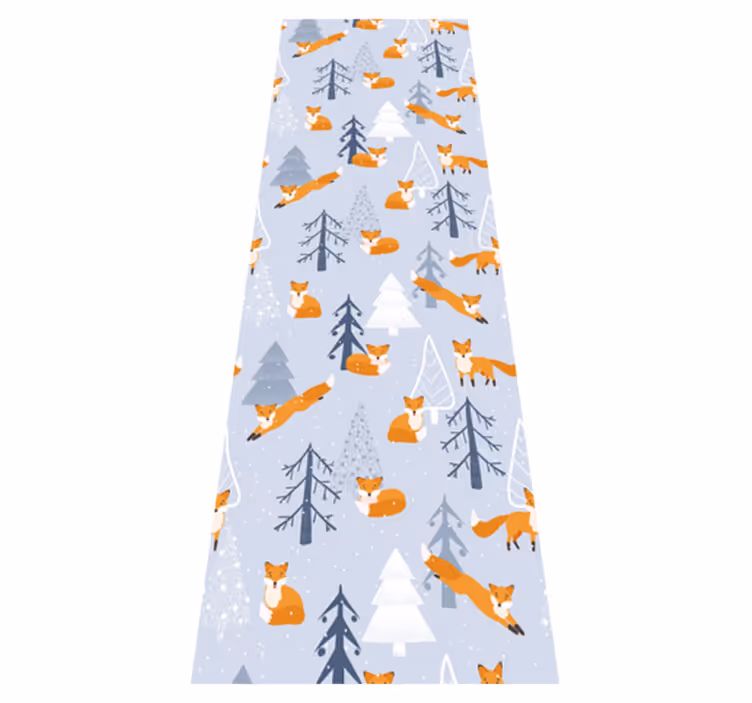 Vinyl teppich schlafzimmer mit süßem fuchs waldmotiv - TenStickers