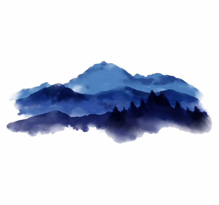 Vinyl teppich natur papier ausgeschnittene berge - TenStickers