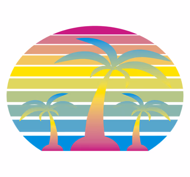 Vinyl teppich natur 80er jahre vintage sonnenuntergang - TenStickers