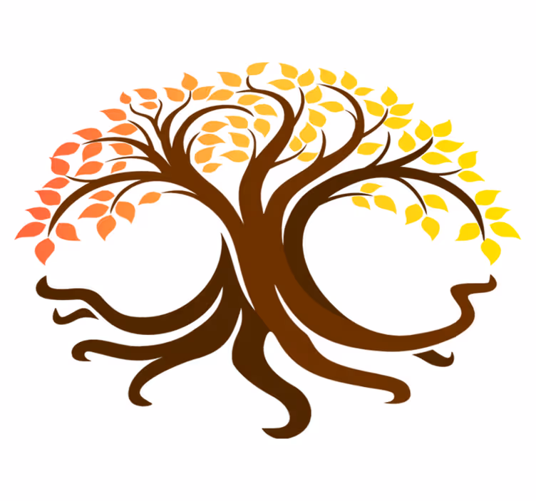 Vinyl teppich natur baum des lebens herbstfarben - TenStickers