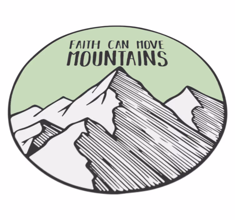 Vinyl teppich natur der glaube versetzt berge - TenStickers