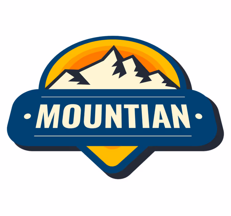 Vinyl teppich natur wohnmobil bergentdecker logo - TenStickers