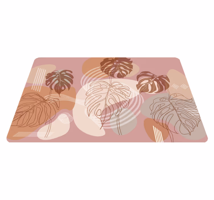 Vinyl teppich natur blattkontinuierliches muster - TenStickers