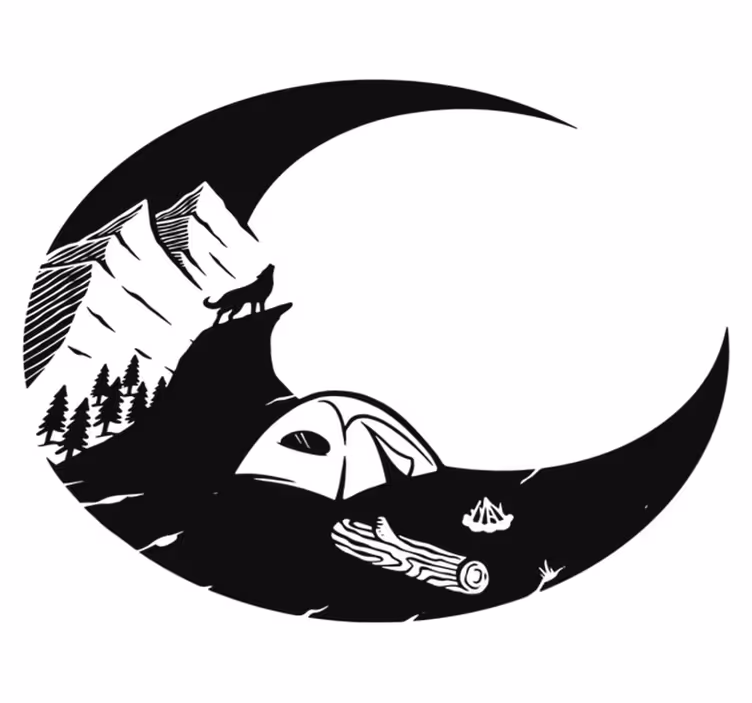 Vinyl teppich natur bergcamping szene - TenStickers