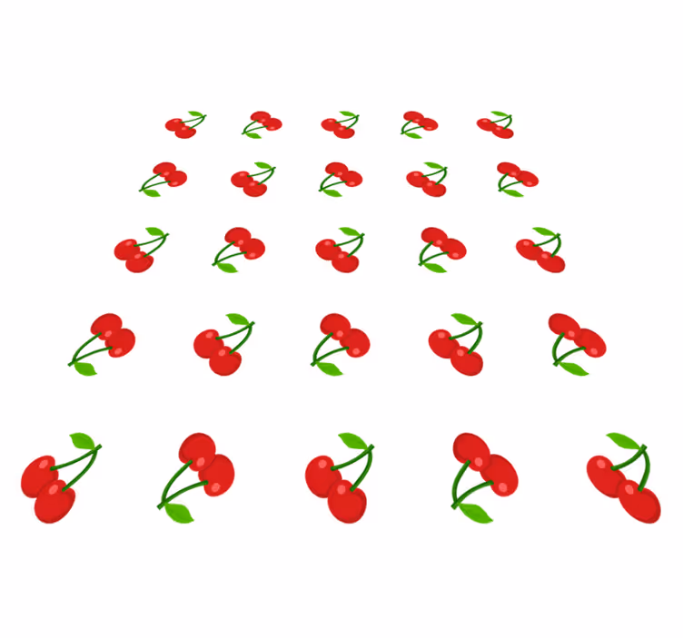 Vinyl teppich natur mit kirschmuster design - TenStickers