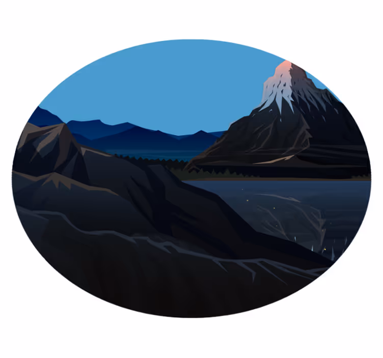 Vinyl teppich natur mit berglandschaft ansicht - TenStickers
