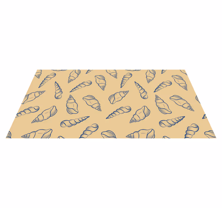 Vinyl teppich natur muschelmotiv komposition - TenStickers