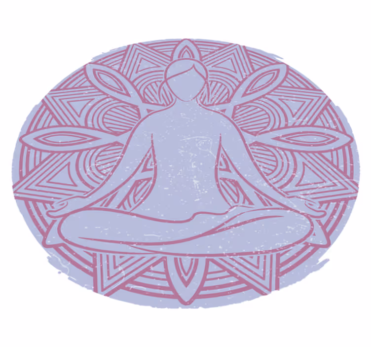 Vinyl teppich natur mit meditativem mandala - TenStickers
