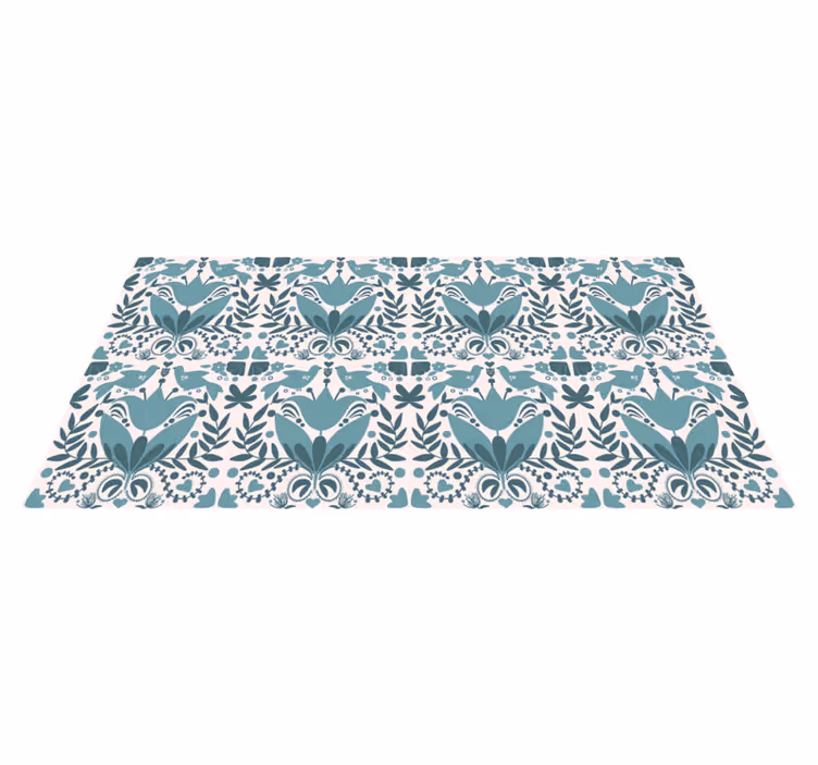 Vinyl teppich natur mit floralem druckdesign - TenStickers