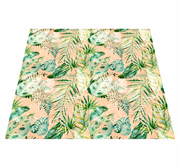 Vinyl teppich blumen im pinken blumenblätterdesign - TenStickers