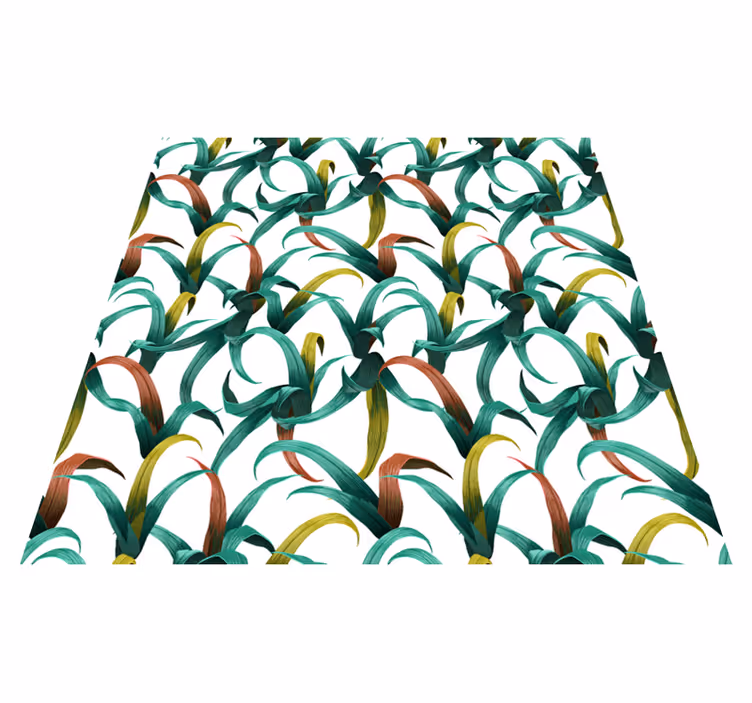 Vinyl teppich blumen im schönen tropischen design - TenStickers