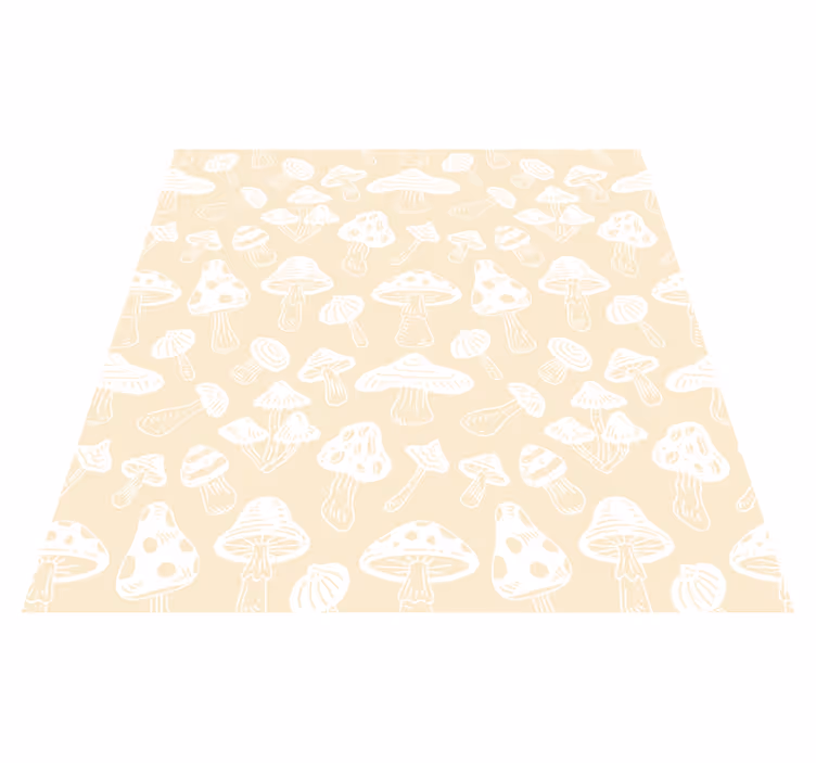 Vinyl teppich blumen in beigem pilzdesign - TenStickers