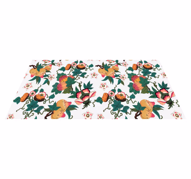 Vinyl teppich blumen mehrfarbiges sommerdesign - TenStickers