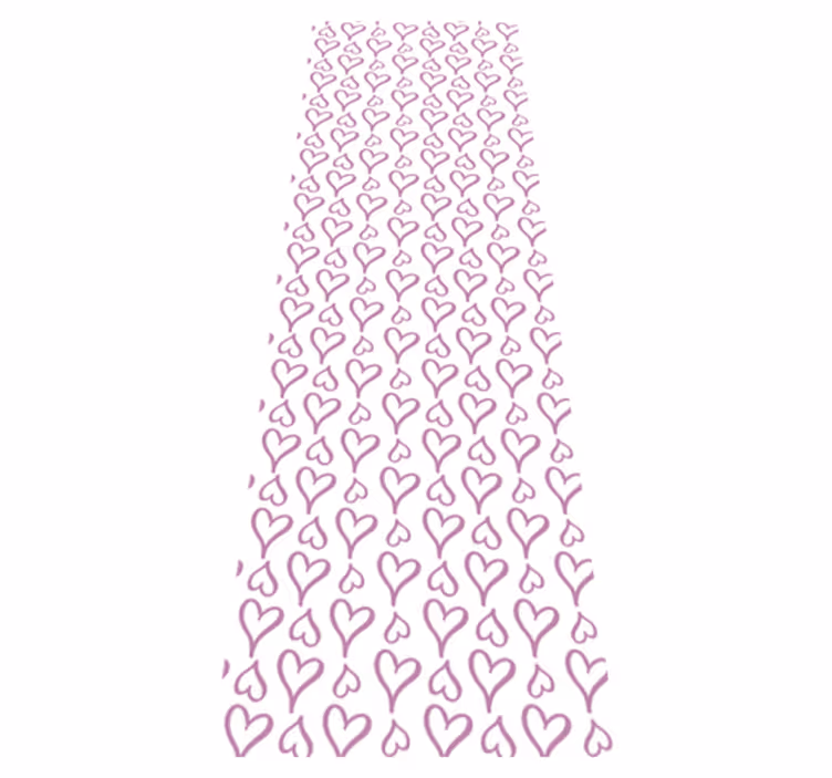 Vinyl teppich schlafzimmer mit pinken herzmotiven - TenStickers