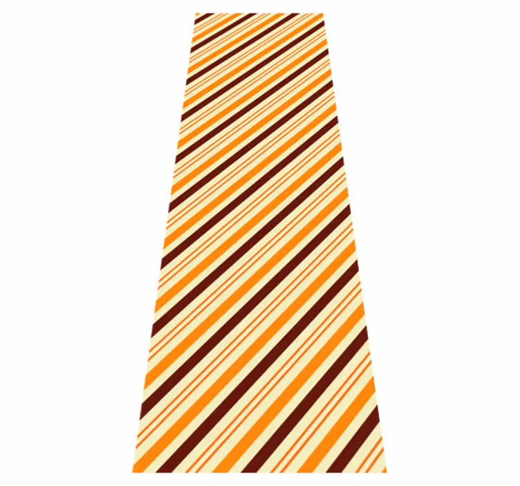 Vinyl teppich schlafzimmer im retro orange-braunen design - TenStickers