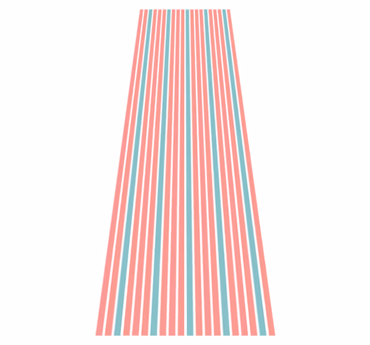 Vinyl teppich schlafzimmer retro blau rosa diagonal muster - TenStickers