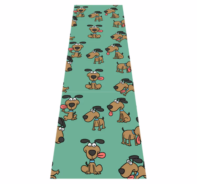 Vinyl teppich schlafzimmer im lustigen hundecartoon stil - TenStickers