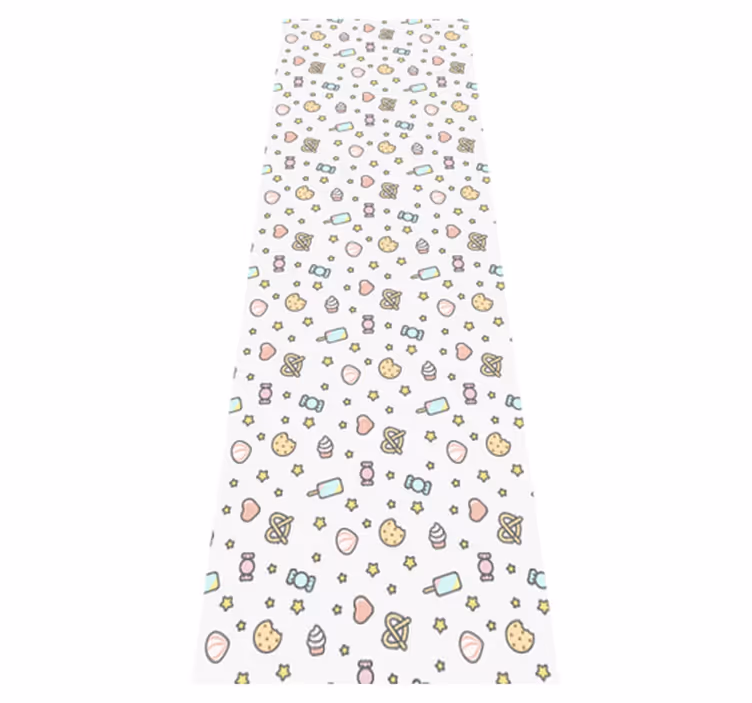 Vinyl teppich schlafzimmer mit niedlichen snacks - TenStickers