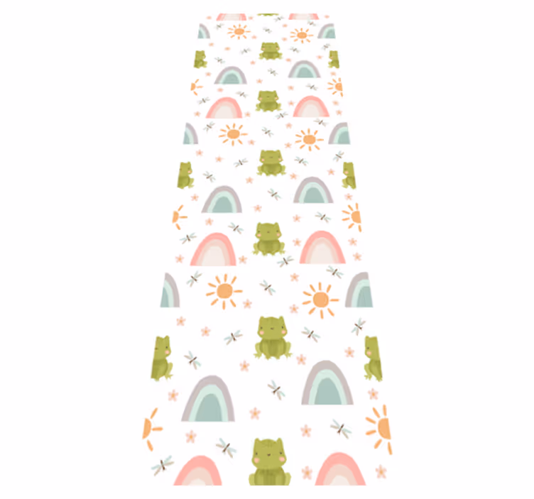 Vinyl teppich schlafzimmer mit niedlichem froschdesign - TenStickers