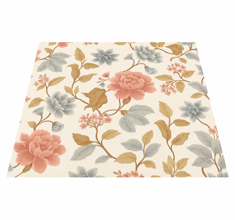 Vinyl teppich schlafzimmer romantische blumenmuster - TenStickers