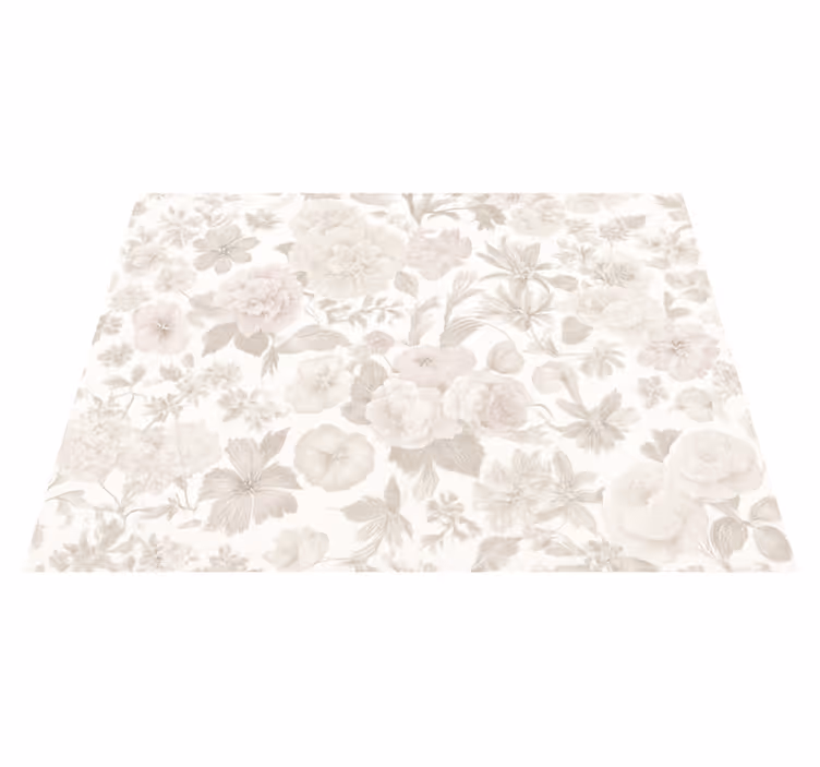 Vinyl teppich schlafzimmer vintage blumendesign - TenStickers